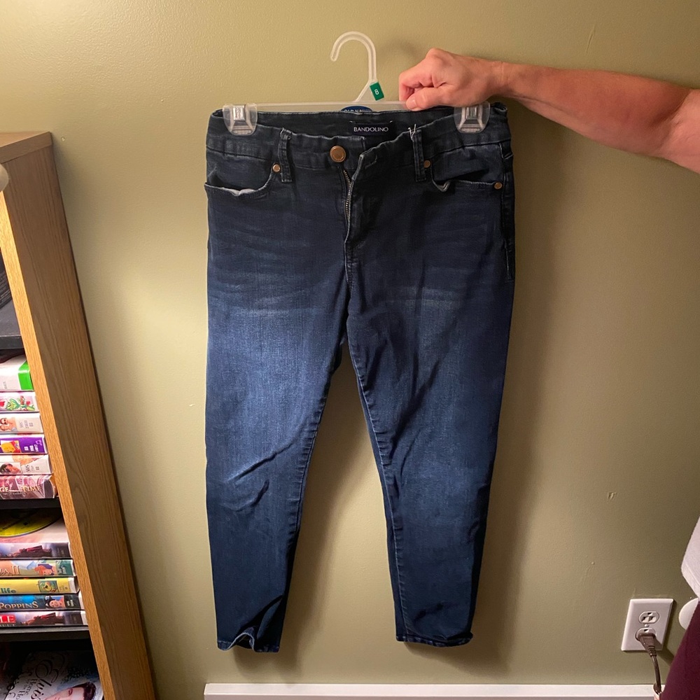 Stretchy ankle skinny jeans